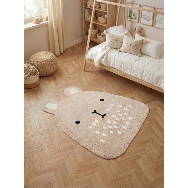 Bež periv/ručno rađen pamučan dječji tepih 120x152 cm Snuggle Pucki – Hanse Home-image-1