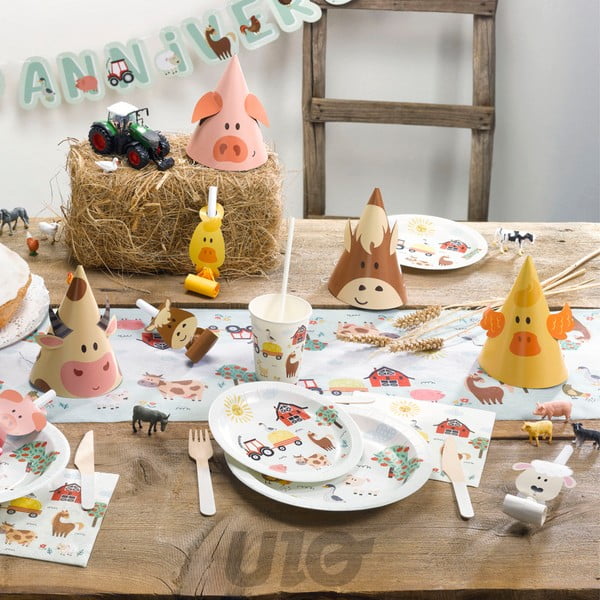 Ubrusi u setu 20 kom 33x33 cm Farm Animals – Homéa-image-1