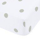 Bijela/zelena flanelska plahta s gumom 135x190 cm Polka Dot – Catherine Lansfield