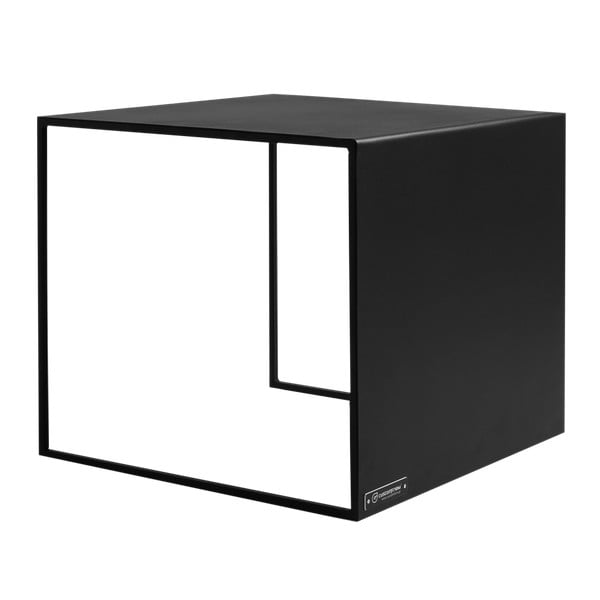 Crni pomoćni stolić Custom Form 2Wall, 50 x 50 cm