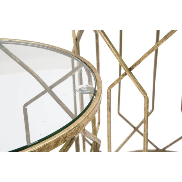 Okrugli pomoćni stolići u setu 2 kom sa staklenom pločom stola ø 42 cm Tunisi – Mauro Ferretti-image-4
