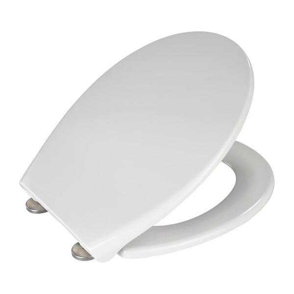 Bijelo WC sjedalo s lakim zatvaranjem Wenkoo Samos, 44.5 x 37.5 cm-image-2
