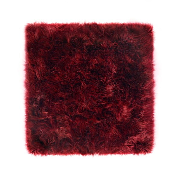 Crveni tepih od ovčjeg krzna Royal Dream Zealand Square, 70 x 70 cm