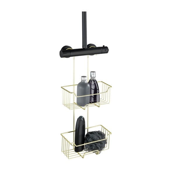 Viseća kupaonska polica od nehrđajućeg čelika u zlatnoj boji Milo – Wenko-image-4