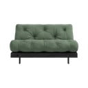 Zelena sklopiva sofa 140 cm Roots Black Night – Karup Design