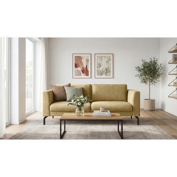 Senf žuta sofa 165 cm Gomero – Scandic-image-1