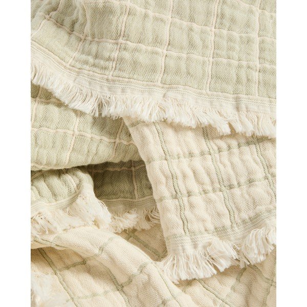 Svijetlo zelena deka za bebe od jacquarda 130x170 cm Tivaro – Kave Home-image-3