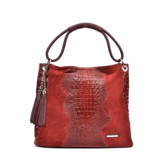Crvena kožna torbica Luisa Vannini Marsala