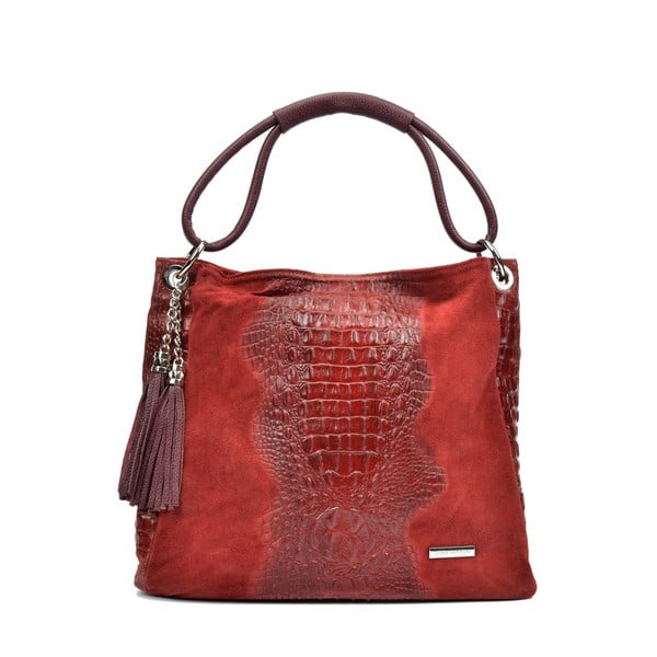 Crvena kožna torbica Luisa Vannini Marsala