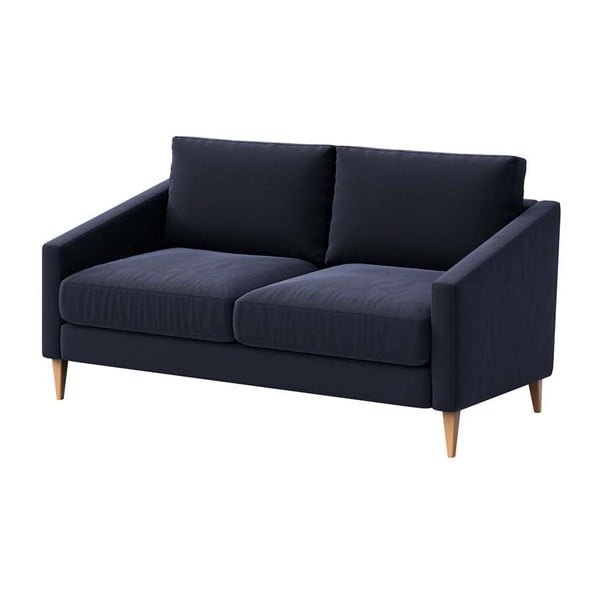 Tamno plava baršunasti sofa 170 cm Karoto – Ame Yens-image-2