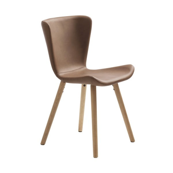 Konjak smeđa blagovaonska stolica od umjetne kože Teslin – Unique Furniture