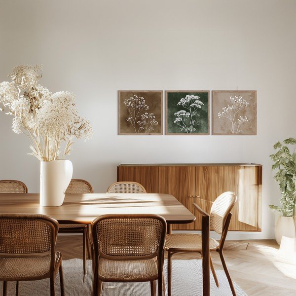 Slike u setu 3 kom 30x30 cm Floral Imprint – Styler-image-2