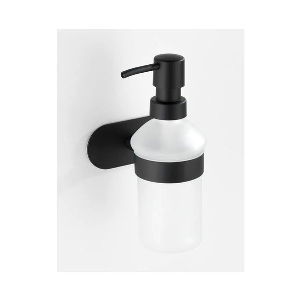 Mat crni samoljepljiv set pribora za kupaonicu od nehrđajućeg čelika Orea – Wenko-image-4