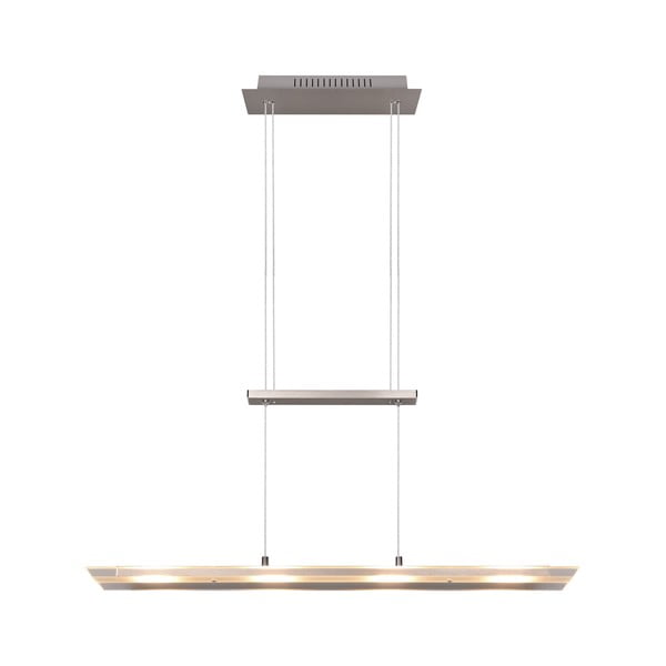 Siva LED viseća svjetiljka sa staklenim sjenilom Milos – Trio