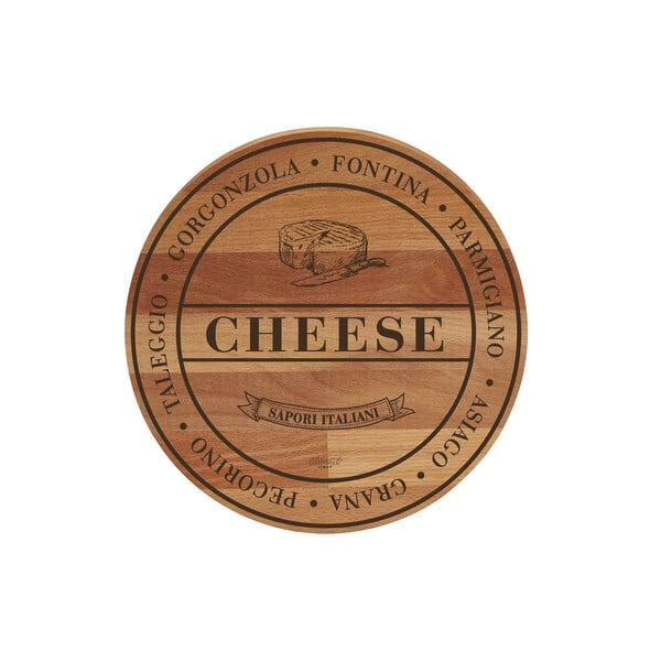Daska za rezanje od bukovine Bisetti Broad Cheese, ø 30 cm