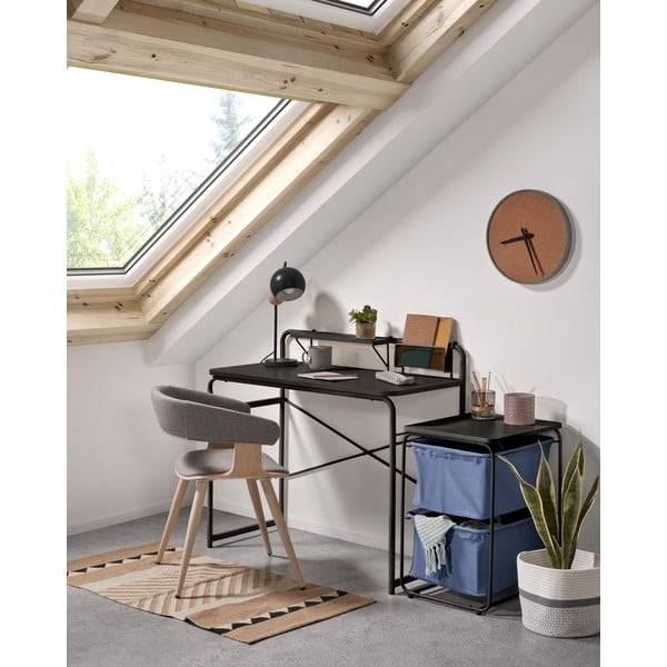 Crni pisaći stol Kave Home Foreman-image-2