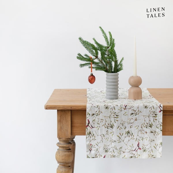 Laneni nadstolnjak s božićnim motivom 40x200 cm – Linen Tales