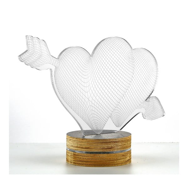 3D stolna lampa Dva srca-image-1