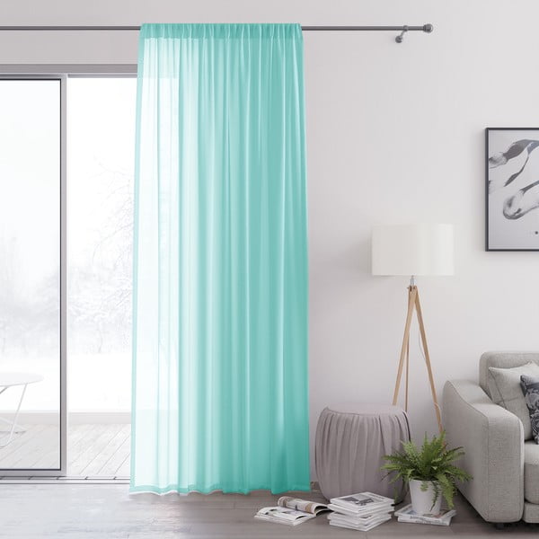 Tirkizna zavjesa AmeliaHome Voile Pleat, 160 x 250 cm-image-2