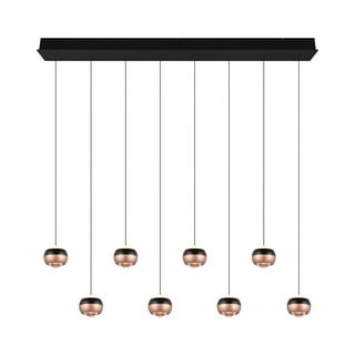 Crna/u bakrenoj boji LED viseća svjetiljka s metalnim sjenilom Orbit – Trio Select