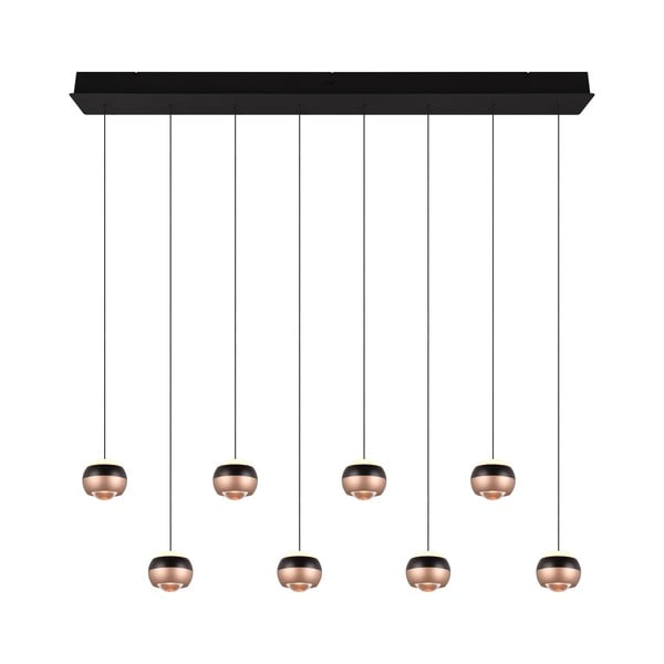 Crna/u bakrenoj boji LED viseća svjetiljka s metalnim sjenilom Orbit – Trio Select