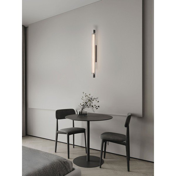 Mat crna LED zidna lampa aluminijska s mogućnosti zatamnjivanja Glovia – Nova Luce-image-1