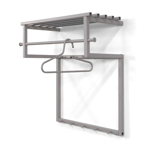 Siva/bež metalna zidna vješalica s policom Rizzoli – Spinder Design