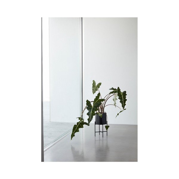 Set od 2 crne željezne tegle na postoljima Hübsch Haggo-image-2