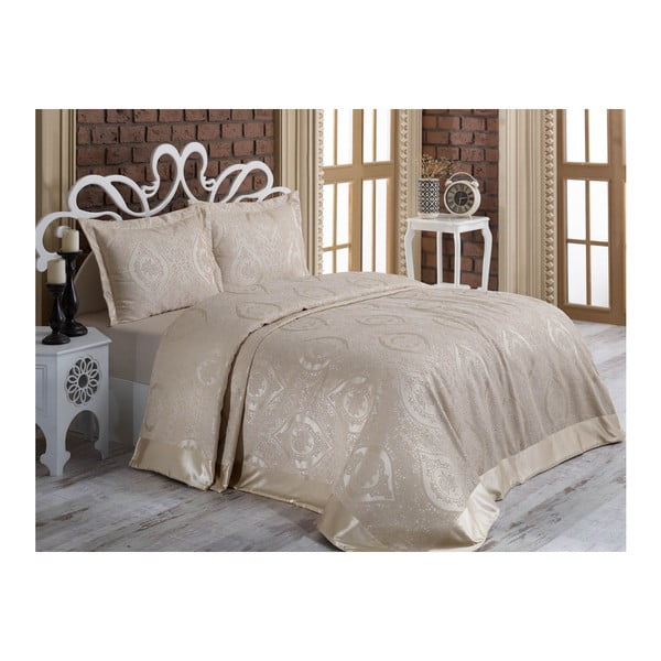 Set od 2 pamučne jastučnice i prekrivača za bračni krevet Simone, 240 x 260 cm