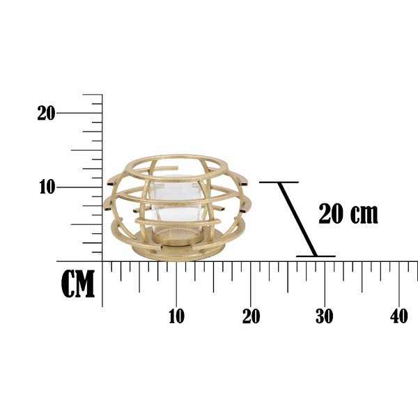 Svijećnjak u zlatnoj boji Mauro Ferretti Agnese, ø 20 cm-image-2