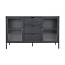 Crna metalna komoda 140x85 cm Dalby – House Nordic