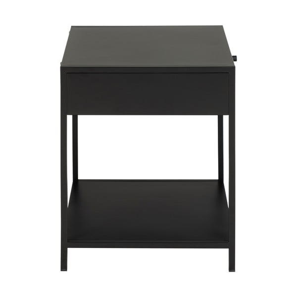 Crni metalni noćni ormarić s ladicom Actona Newcastle-image-4