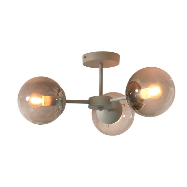 Siva stropna svjetiljka sa staklenim sjenilom ø 12 cm Aspen – it's about RoMi