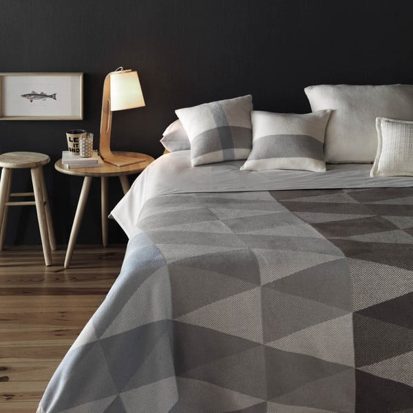 Ružičasto-sivi pokrivač s pamukom Euromant Pisa, 140 x 160 cm-image-1