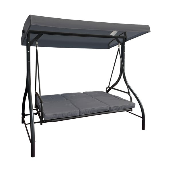 Siva metalna vrtna ljuljačka Paris – Rojaplast-image-1