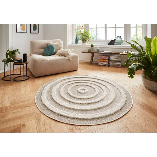 Krem tepih Mint Rugs Handira Circle, ⌀ 160 cm-image-4