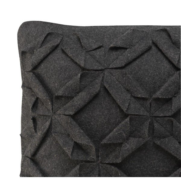Crna vunena navlaka za jastuk HF Living Felt Structured, 50 x 50 cm-image-2