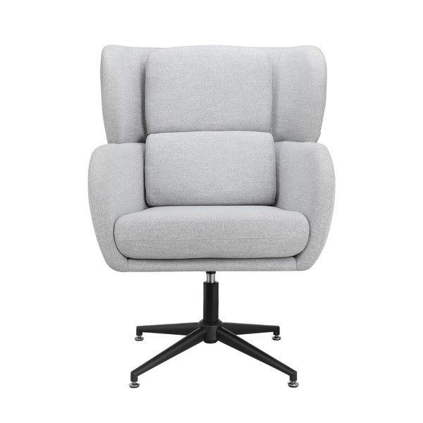 Svijetlo siva baršunasti wing fotelja Vanessa – Støraa-image-3