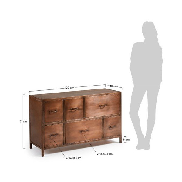 Metalna komoda u boji La Forma Elma-image-2