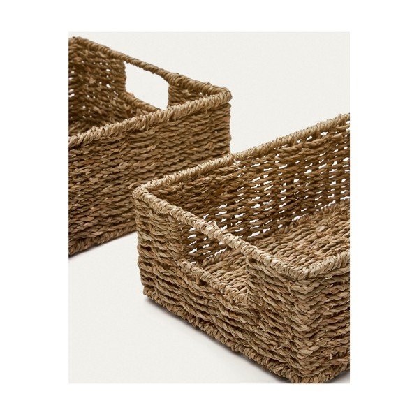 Košare u setu 2 kom od morske trave 36x27x10 cm Tossa – Kave Home-image-2
