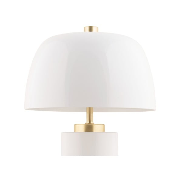 Bijela LED stolna lampa s mogućnosti zatamnjivanja s metalnim sjenilom (visina 30 cm) Freya – Leitmotiv-image-3