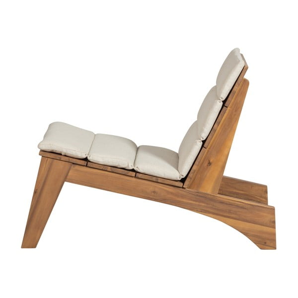 Krem/u prirodnoj boji vrtna fotelja od masivnog drveta Kenai – Exotan-image-3