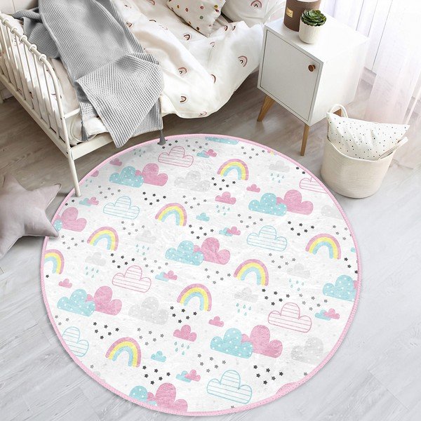 Bijeli dječji tepih ø 120 cm Comfort – Mila Home-image-3