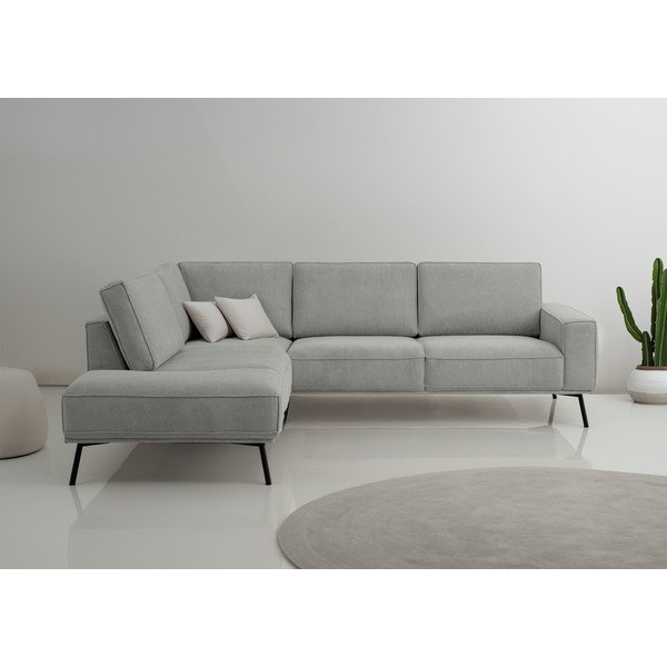 Svijetlo siva kutna garnitura od šenila (s lijevim kutom/u obliku slova L) Amsterdam – Scandic-image-1