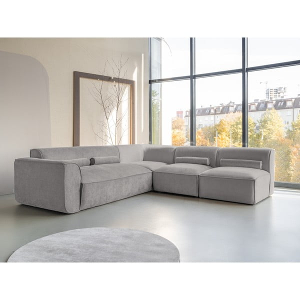 Svijetlo siva kutna garnitura (s desnim kutom) Flex Felix – Miuform-image-3