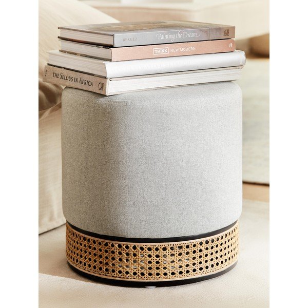 Svijetlo sivi tabure Westwing Collection Mara-image-3