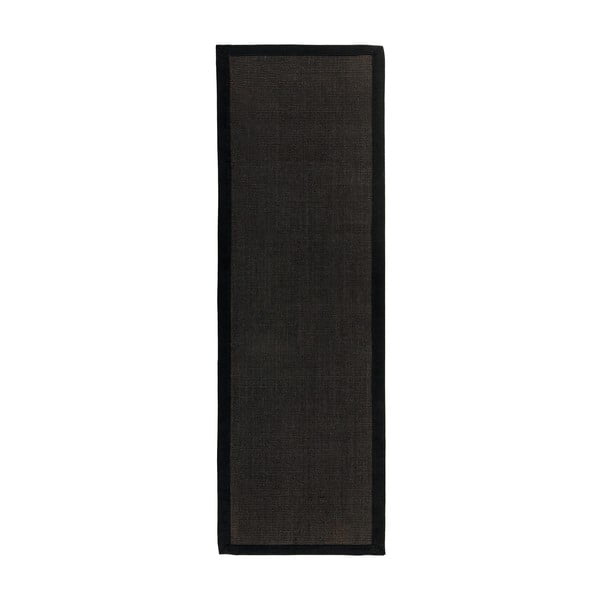 Crni tepih staza 240x68 cm Sisal - Asiatic Carpets