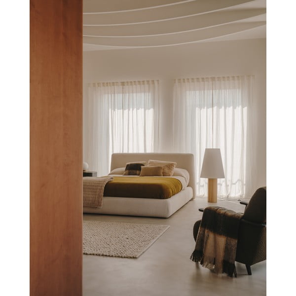 Bijela/u prirodnoj boji stojeća svjetiljka s tekstilnim sjenilom (visina 110 cm) Marga – Kave Home-image-2