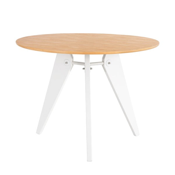 Bijeli blagovaonski stol sømcasa Renna, ⌀ 100 cm