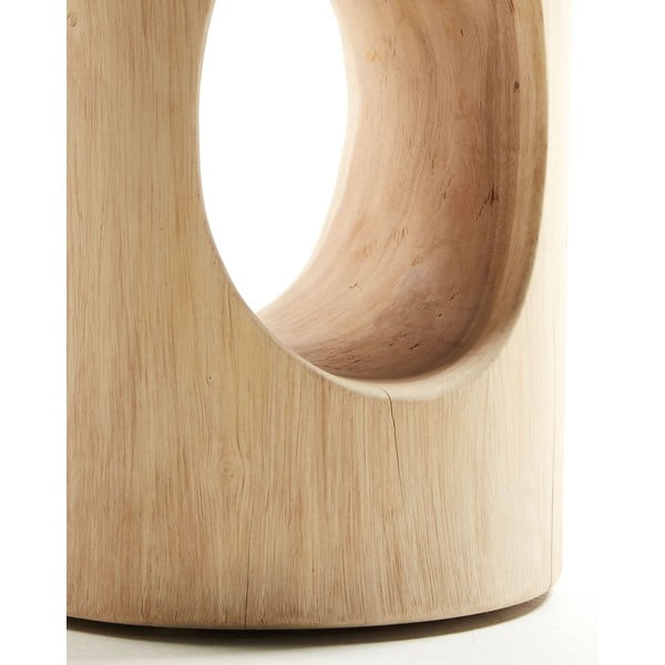 Okrugao pomoćni stol od masivnog drva munggura ø 30 cm Halker – Kave Home-image-4